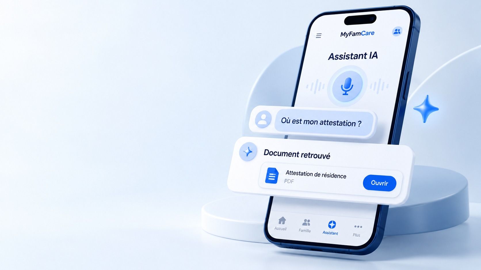 L’assistant IA retrouve une attestation de résidence à partir d’une question